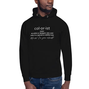 Open image in slideshow, Definition of a Colorist Unisex Hoodie
